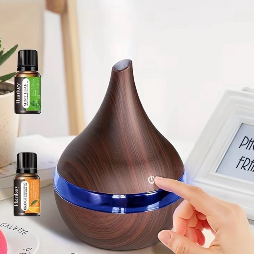 Wood Grain Essential Aromatherapy Oil Diffuser NIB